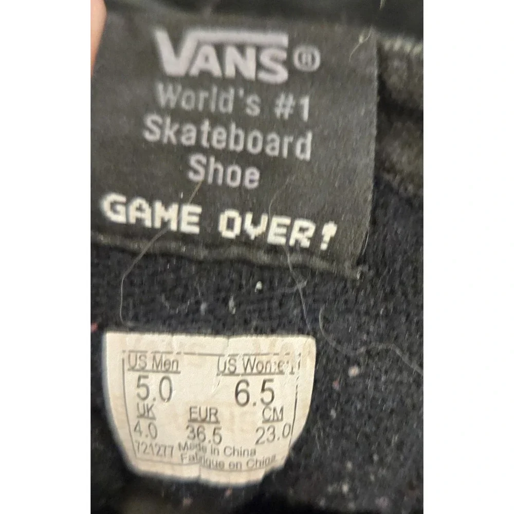 Vans Nintendo NES GAME OVER Controller SK8-HI Hightop Shoes Mens Sz 5 womens 6.5